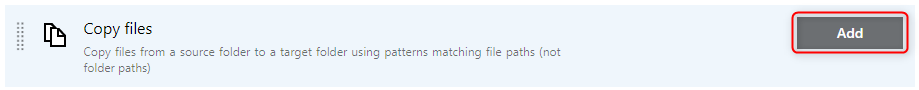 Add Copy files step