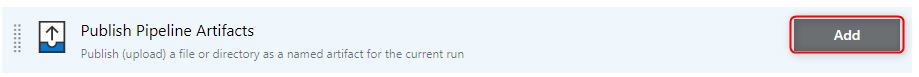 Add Publish Pipeline Artifacts